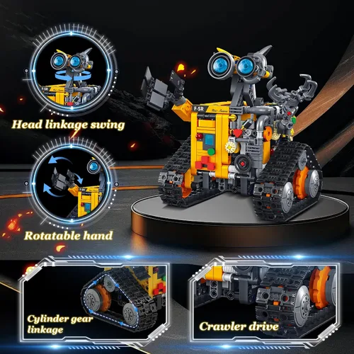 Miniatura 4 de Kit de construcción de robot, aplicación y control remoto, juguetes de robot para niños, 4 en 1, robot de bloques de construcción de control remoto