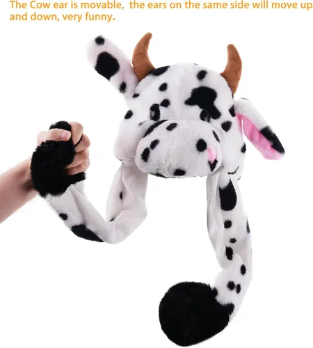 Miniatura 2 de CICITOYWO Sombrero de Animal de Peluche Divertido con Orejas en Movimiento, Gorra Saltarina Linda, Unisex, Regalo para Niños y Adultos, Fiesta