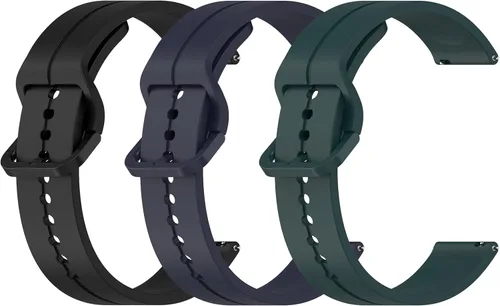 TenCloud Paquete de 3 correas diseñadas para MILOUZ, Amzhero, A-TGTGA, TOOBUR, TMHAI, Hoowel IDW19 correa de reloj deportiva de silicona suave de