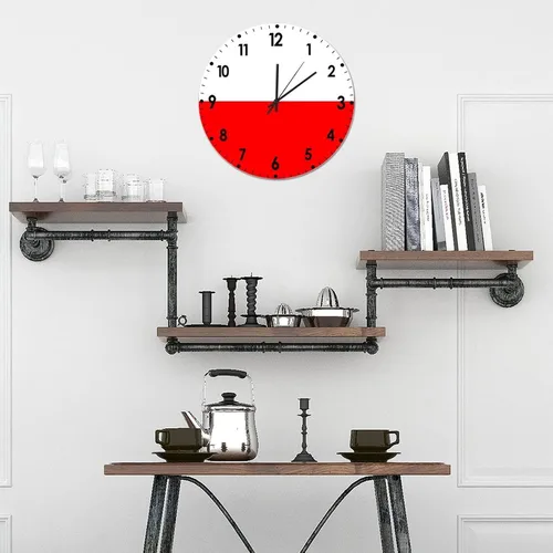 Miniatura 312 de Cheyan Reloj de pared con bandera de Canadá de 12 pulgadas, silencioso, sin tictac, de PVC, funciona con pilas, reloj redondo decorativo, regalo