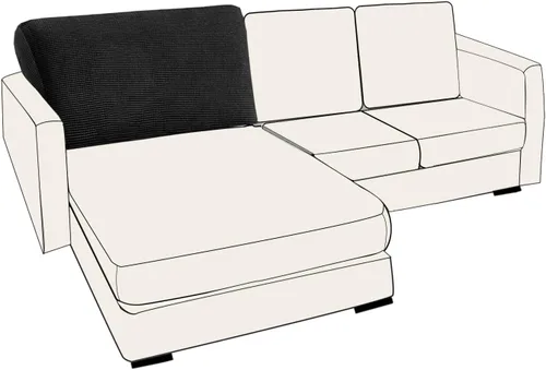 Miniatura 22 de UNBBRRL Fundas de cojín de asiento para sofá, elásticas, funda de cojín individual para sofá, fundas de cojín para sofá, fundas de héroe protegen