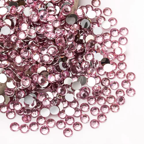 Miniatura 77 de Diamantes de imitación AB verdes a granel, 5000 piezas de diamantes de imitación de fondo plano redondos de gelatina AB sin fijación térmica, gemas