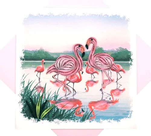 Miniatura 10 de Entrega de la Naturaleza, Tarjeta de Filigrana 3D - Arte Único Dedicado Hecho a Mano, Tarjeta de Felicitación de Diseño para Cumpleaños, Día de San
