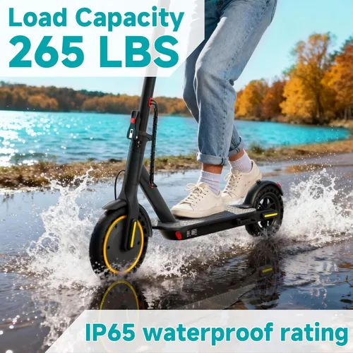 Miniatura 8 de Qlaway Electric Scooter for Adults, 350W/500W Motor, 16-22 Miles Range, 8.5"/10" Solid Tires, Dual Braking & Suspension, Folding Portable Commuting