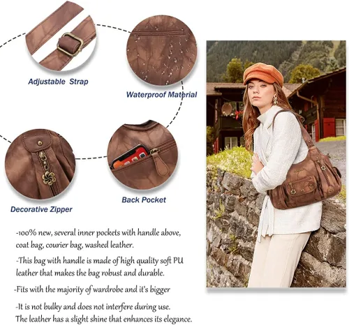 Miniatura 4 de Angel Barcelo Bolsos de cuero sintético para mujer, bolso de hombro, a la moda, bolsas para niñas