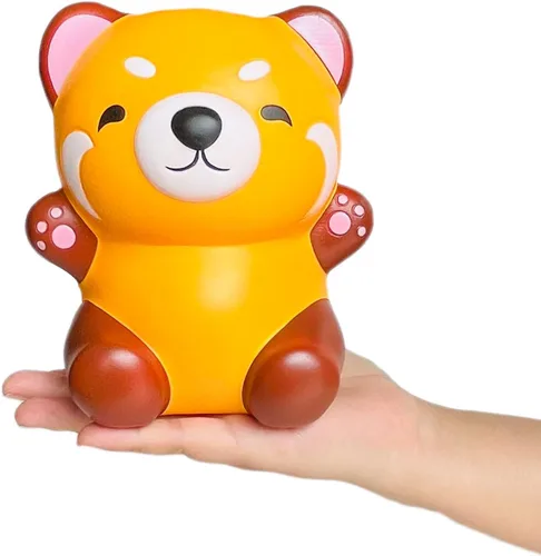 Lindo panda rojo de levantamiento lento, juguete de mapache Squishys regalo de cumpleaños para niños, alivio del estrés, juguetes Kawaii Squishie