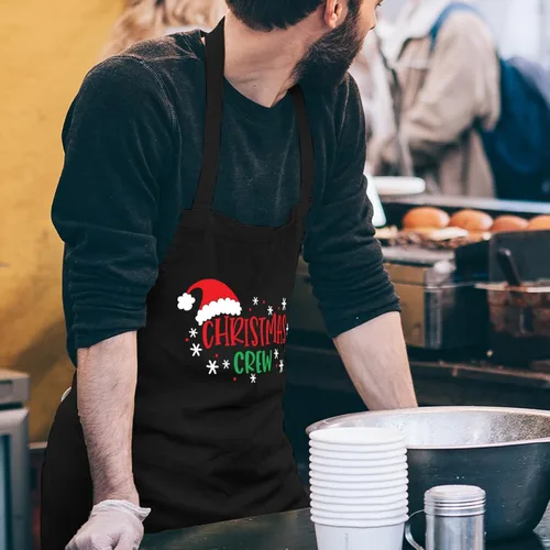 Miniatura 3 de Delantales de Navidad para mujeres y hombres con bolsillos, delantal de cocina para cocinar, hornear, decoración de vacaciones, regalos para papá