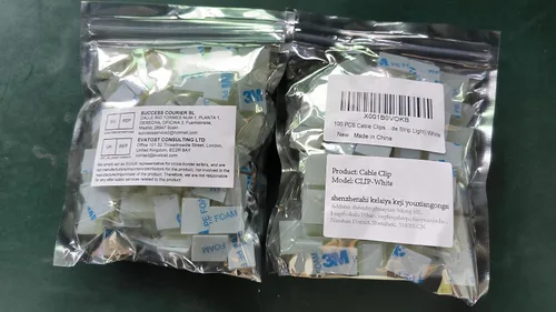 Miniatura 2 de Clips autoadhesivos para cables de gestión ordenada, paquete de 100 abrazaderas para fijar la luz LED