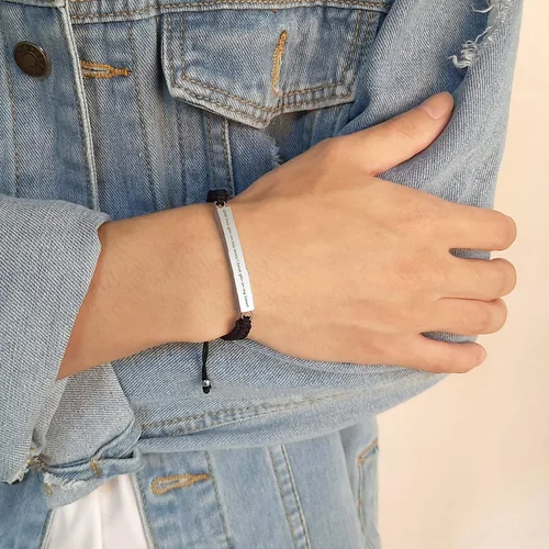 Miniatura 7 de Pulsera de urna personalizada para cenizas, recuerdos de joyería de cremación para mujeres y hombres, pulsera ajustable de cuerda tejida hecha a