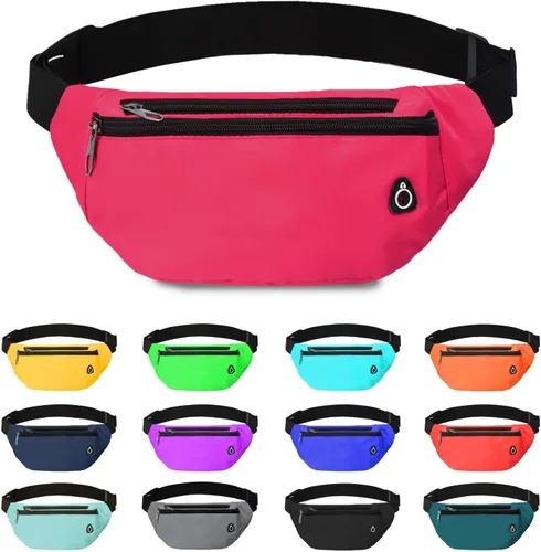 Miniatura 15 de Riñonera cruzada para mujeres y hombres, riñonera deportiva resistente al agua, bolsa de cinturón para viajes, senderismo, correr