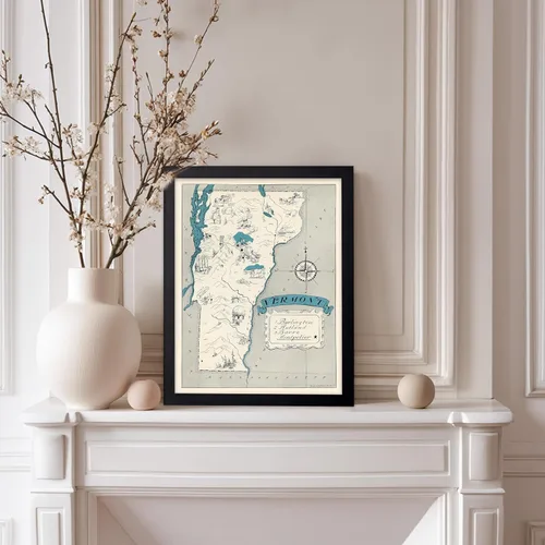 Miniatura 5 de Poster Master Póster de mapa vintage – Impresión retro de mapa de Alabama – Arte de mapa del estado de Alabama – Regalo para profesores