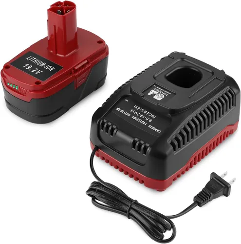 Energup Batería de 19.2V 6.5Ah para Craftsman 19.2Volt C3 XCP con kit de cargador, cargador de 19.2V para 130279005 1323903 130211004 para batería