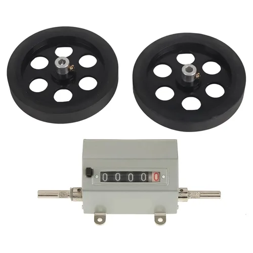 Cuerda Cable Longitud Contador De Longitud Con Rueda Metal 1Pc Rueda Rodante 5 Dígitos 0 9999.9 Longitud Contador Velocidad 350Rpm Gris Reset