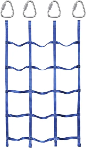 Miniatura 6 de Red de escalada para niños al aire libre Red de carga de escalada – 71 x 43 pulgadas escalera de cuerda de poliéster para gimnasios de la selva