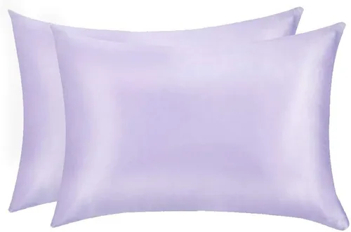 Miniatura 11 de Jocoku Juego de 2 fundas de almohada 100% seda de morera para cabello y piel, súper suaves y transpirables, tamaño estándar de seda natural Gris