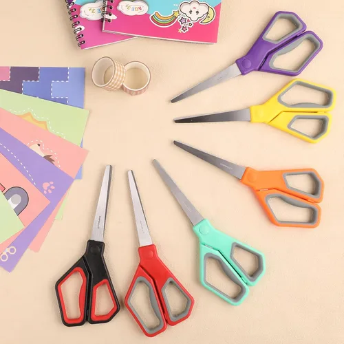 Miniatura 7 de BURVAGY Paquete de 18 tijeras de 8 pulgadas para todo uso, tijeras resistentes con cuchillas ultra afiladas, mangos de agarre cómodo - para oficina
