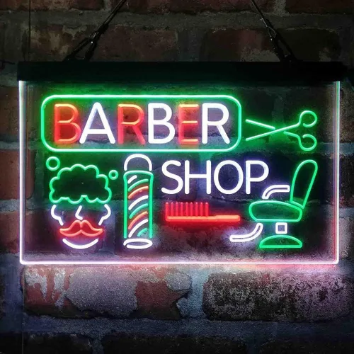Miniatura 17 de ADVPRO Barbería barra de corte de pelo salón tricolor LED neón signo verde y rojo y amarillo 13 x 8.7 pulgadas st9s32-i2044-gry