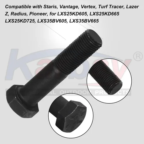 Miniatura 7 de Paquete de 3 pernos de repuesto 109-9220 3213-6 12633 de hoja compatibles con cortacésped Exmark Lazer Z AS CT XS de giro cero (1/2-20 x 2-1/4)