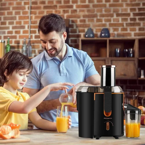 Miniatura 7 de Exprimidor extractor picberm Exprimidor de boca ancha, exprimidor centrífugo de 3 velocidades para frutas y verduras, potente exprimidor con función