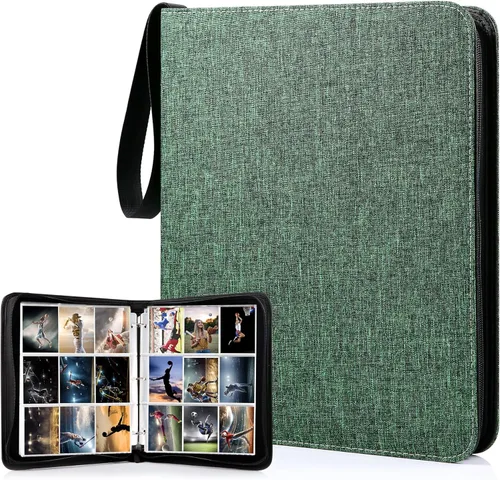 Miniatura 19 de WOT I Carpeta de lujo para cartas coleccionables, 540 bolsillos, fundas para carpeta de cartas coleccionables, carpeta de cuero rellenable de 3