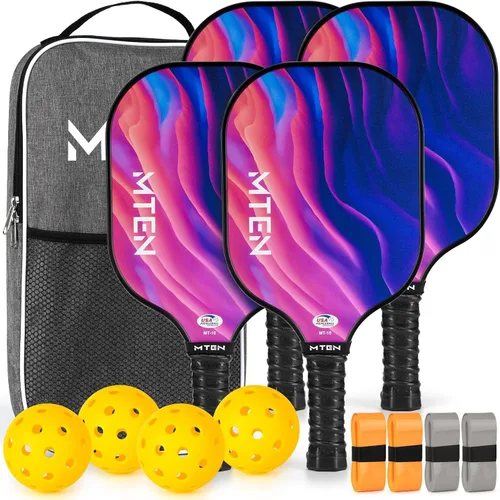 Pickleball Paddles, USAPA Approved Fiberglass Surface Pickleball Set with Pickleball Rackets, Pickleball Paddles Set ​for Men Women