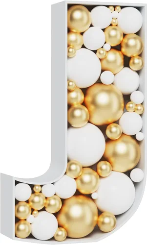 Miniatura 24 de 3 pies de alto Letras enormes con marco para mosaicos de globos, letras iluminadas con marco, tabla de espuma troquelada precortada, letras L