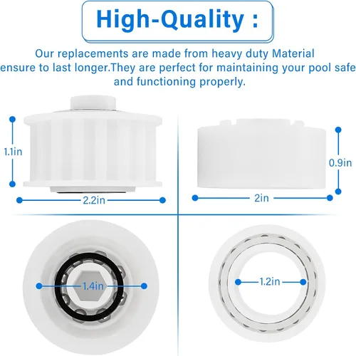 Miniatura 3 de Piezas de repuesto robóticas automáticas para limpiador de piscinas, ruedas guía paquete de 4 con 2 engranajes de polea 3884997-R6 para Maytronics