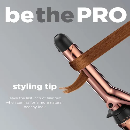 Miniatura 4 de CONAIR INFINITIPRO - Rizador de titanio de oro rosa de 1 pulgada, el barril de 1 pulgada produce rizos clásicos, para uso en cabello corto, mediano