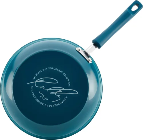 Miniatura 6 de Rachael Ray Brights - Juego de ollas y sartenes antiadherentes, 10 unidades, color azul marino