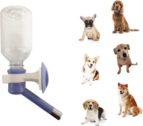 Miniatura 13 de Choco Nose Botella patentada sin goteo para perros/alimentador para perros/gatos y otros animales de tamaño pequeño-mediano - para jaulas, jaulas