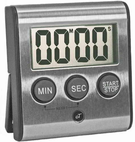 Miniatura 4 de Elegante temporizador digital de cocina – Modelo de acero inoxidable eT-23, parte trasera magnética súper fuerte, alarma fuerte, pantalla grande