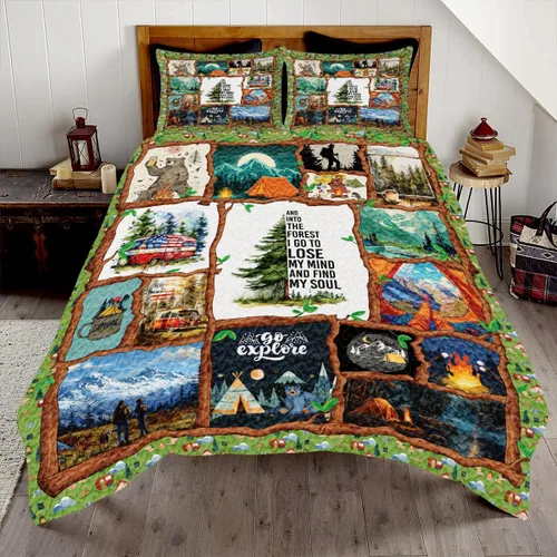 Miniatura 13 de Happy Camping - Juego de edredón para decoración de dormitorio, tamaño individual/Queen/King, para niños, niñas, mujeres, amantes