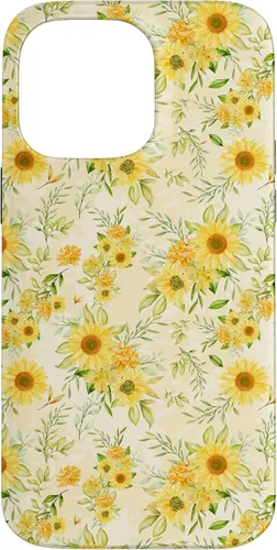 Miniatura 21 de Cute Sunflower Pattern Yellow Pastel Flower Case for iPhone 16