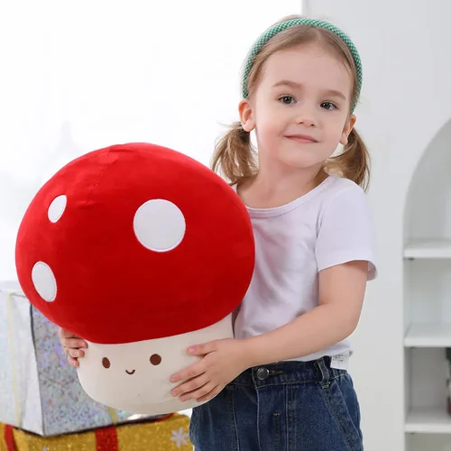Miniatura 3 de WeBingo Almohada de felpa de hongo, 12 pulgadas, bonita decoración de hongos grandes, peluches de animales de peluche para niñas, niños y adultos