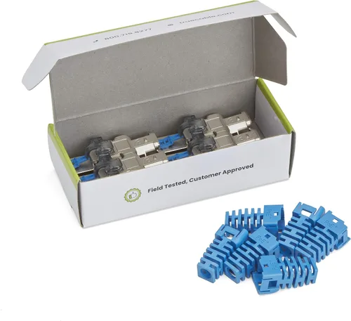 Miniatura 8 de TRUE CABLE Enchufe de terminación de campo sin herramientas Cat6A, STP blindado, PoE++ 4PPoE, sin herramientas, conector modular RJ45, 10Gb
