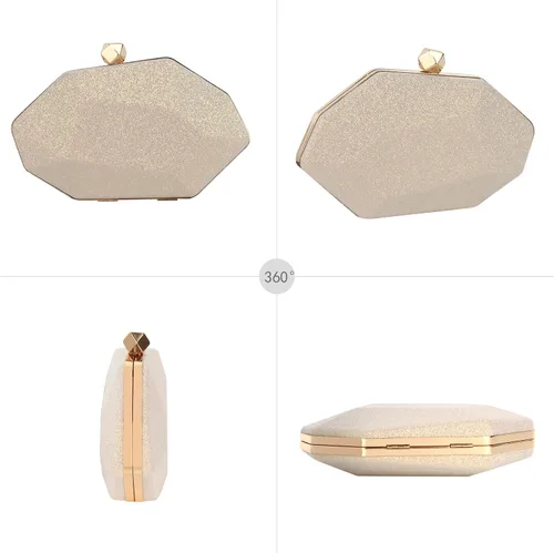 Miniatura 5 de Bolso de noche de concha de mar para mujer, bolso de hombro con correa de cadena de sirena, bolso de mano