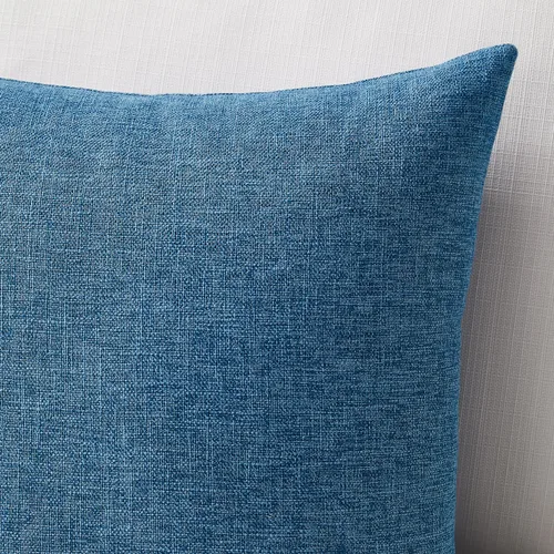 Miniatura 4 de Meekio Juego de 2 fundas de almohada de color azul de 12 x 20 pulgadas, fundas de almohada decorativas de lino con estilo bohemio y campestre