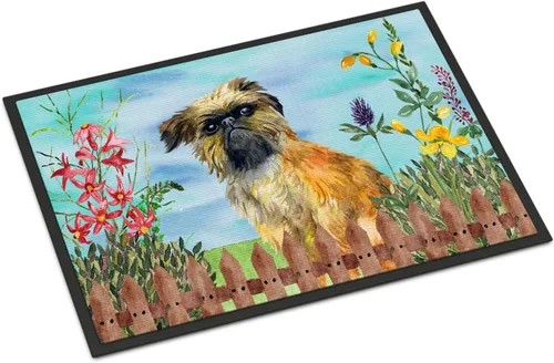 Miniatura 158 de Caroline's Treasures CK1311MAT Cavalier Spaniel Poinsettas - Felpudo de 18 x 27 pulgadas, tapete para puerta delantera, interior y exterior