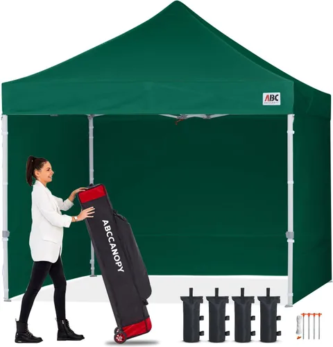 Miniatura 61 de Abccanopy - Toldo de 10 x 10 pies, con paredes laterales, sombra instantánea, con bolsa con ruedas para guardarlo. Incluye 4 bolsas de lastre, Azul