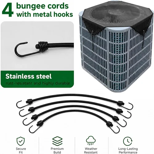 Miniatura 6 de Cubiertas de aire acondicionado central de 36x36 para exteriores, cubiertas de unidad de CA de malla más grandes para exteriores - Top Universal