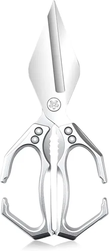 Tijeras de cocina multiusos, tijeras de cocina multifuncionales de alta resistencia, aptas para lavavajillas, acero inoxidable, tijeras de cocina