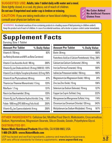 Miniatura 2 de Nature Made Tabletas de Multivitaminas para Mujer, 300 Unidades para Apoyo Nutricional Diario