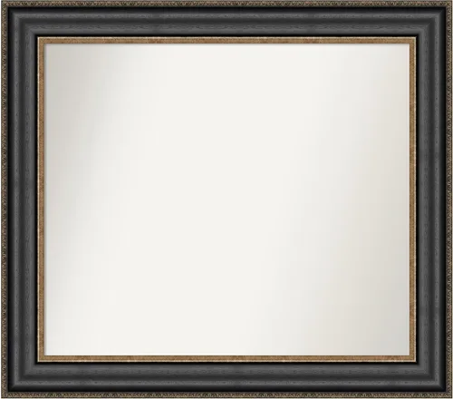Miniatura 617 de Amanti Art Espejo personalizado, espejo de baño negro puente, espejo de pared o espejo de tocador de baño sobre el fregadero (26 x 26 pulgadas)