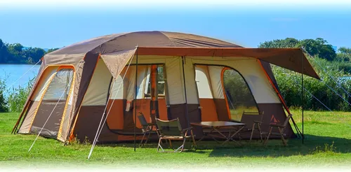 Miniatura 14 de KTT Extra Large Tent 12-14 Person,Family Cabin Tents,2 Rooms,Straight Wall,2 Doors 4 Windows with Mesh,Waterproof,Double Layer,Big Tent for