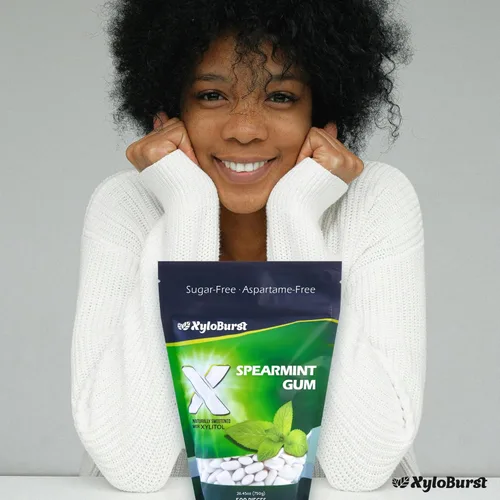 Miniatura 6 de XyloBurst Goma de mascar de xilitol Sin azúcar, sin gluten, apto para dieta cetogénica, goma de mascar sin aspartamo para la salud bucal, goma