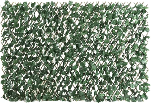 ColourTree, malla enrejado de valla de hiedra artificial sintética expandible, muro de privacidad, alta densidad, Verde