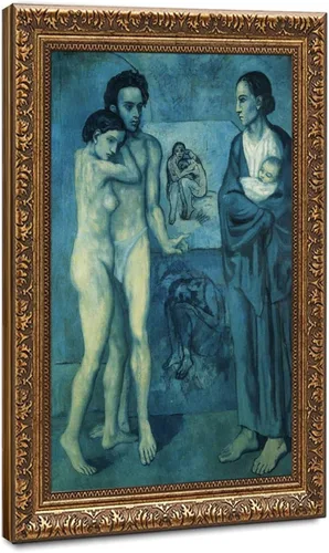 Miniatura 12 de La Vie. Life 1903 by Pablo Picasso Posters Prints Canvas Deco Paintings Vintage Wall Art For Offices Living Rooms And Bedrooms Hanging Frame 8" L X
