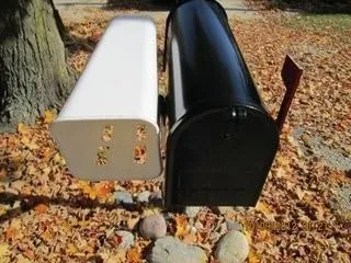 Miniatura 4 de Tubo de periódico para buzón - Soporte de periódico de plástico blanco estándar - Tubo de periódico para buzón