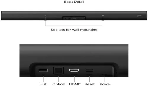 Miniatura 9 de Roku onn Barra de sonido inteligente con reproductor multimedia de transmisión 4K incorporado