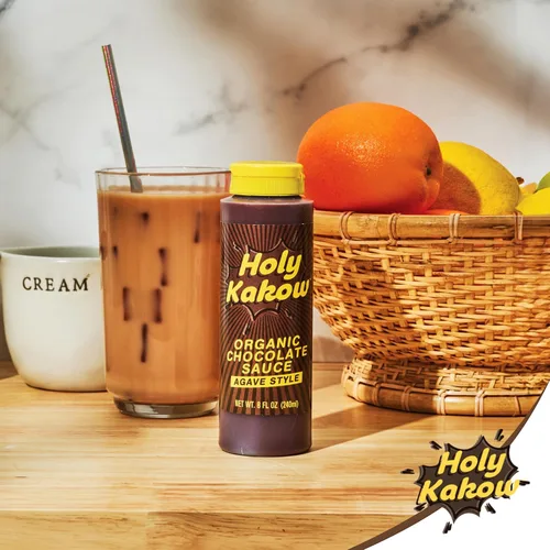 Miniatura 7 de Holy Kakow Salsa de chocolate orgánica, jarabe de chocolate, orgánico, sin azúcar, endulzada con agave, ingredientes de alimentos reales, sabor